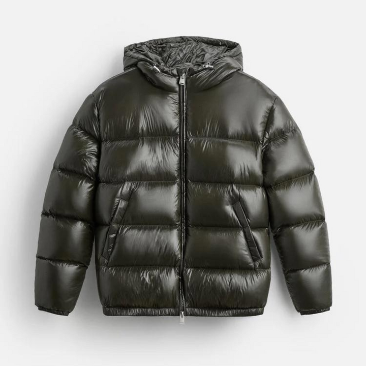 Men’s Quilted Puffer Jacket | Warm Insulated Hooded Winter Coat