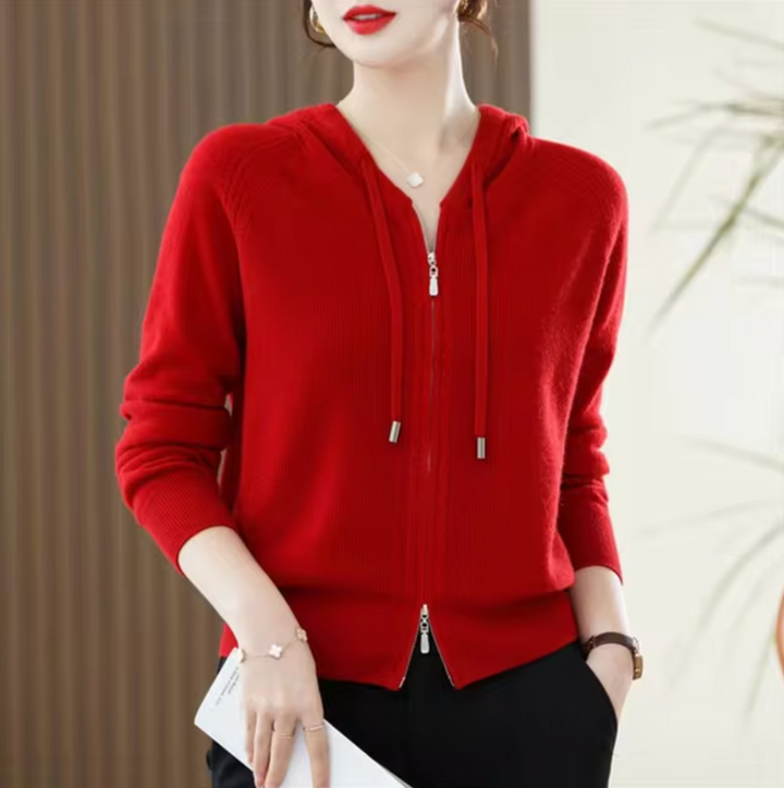 Knitted Cashmere Blend Hoodie | Soft & Cozy