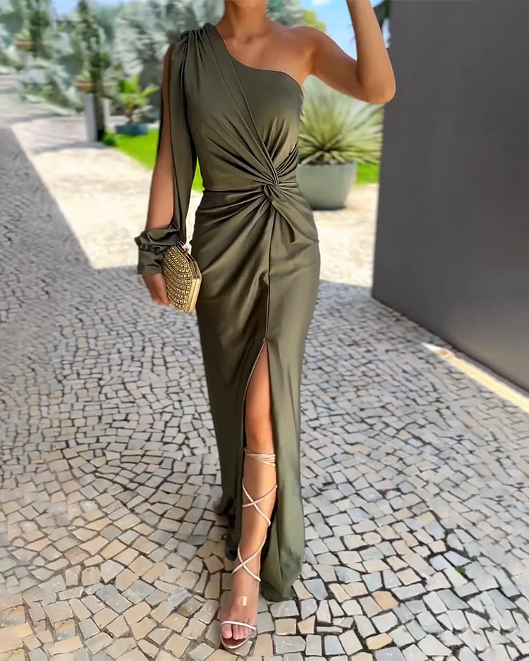 Oraya | Elegant Maxi Dress with Side Split