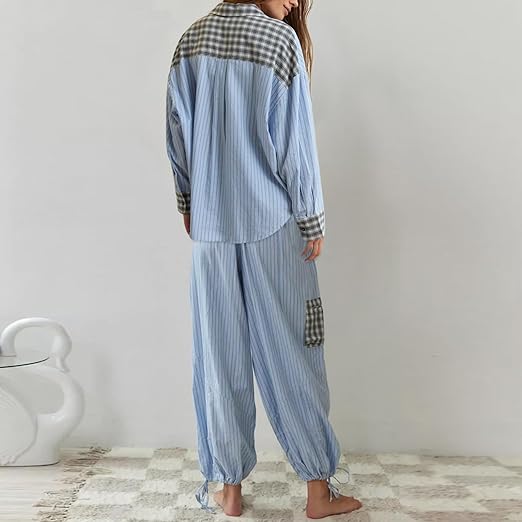 Piper | Women’s Comfortable Loose Fit Checked Pajama Set