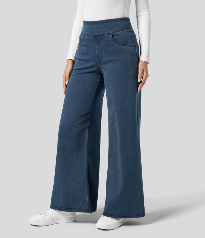 High-Waist Elastic Comfort Pants for Women