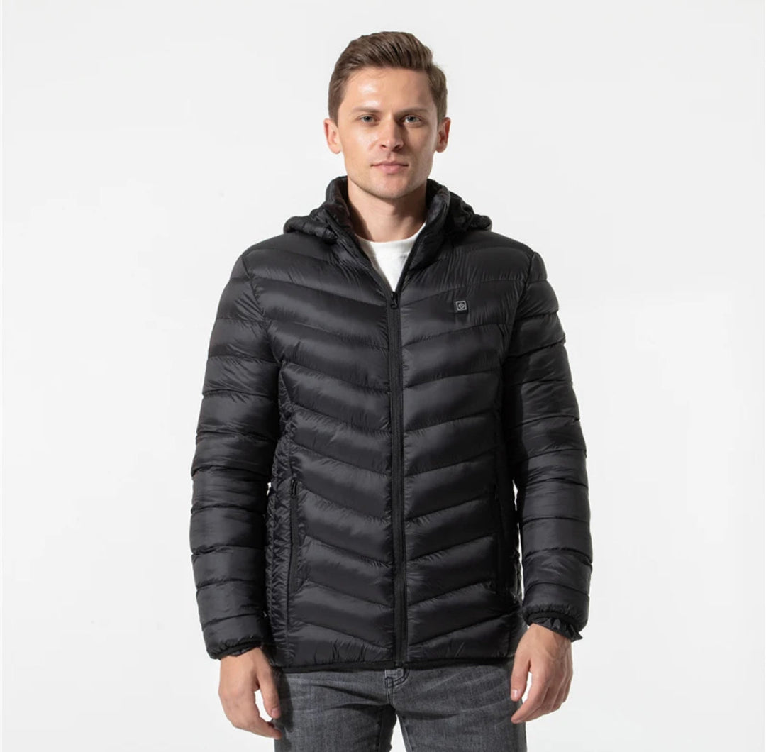 Heated Hooded Jacket | 3 Heat Levels, Thick & Washable