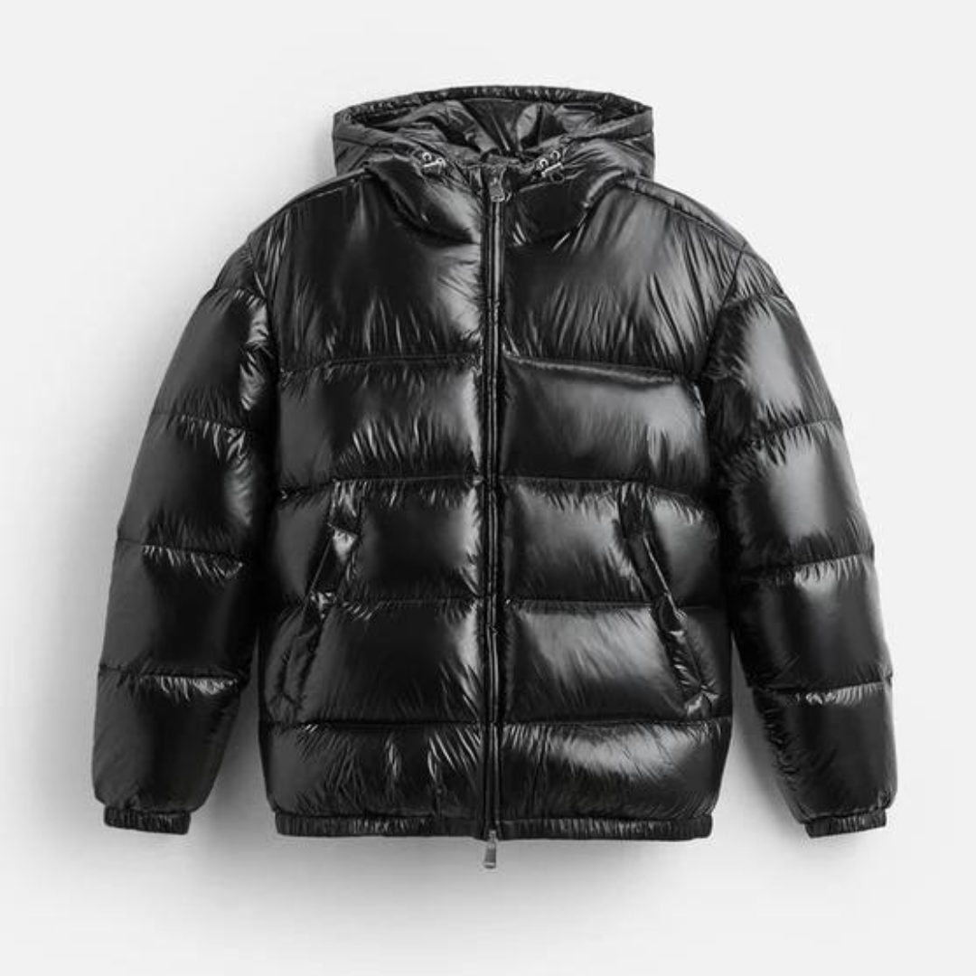 Men’s Quilted Puffer Jacket | Warm Insulated Hooded Winter Coat