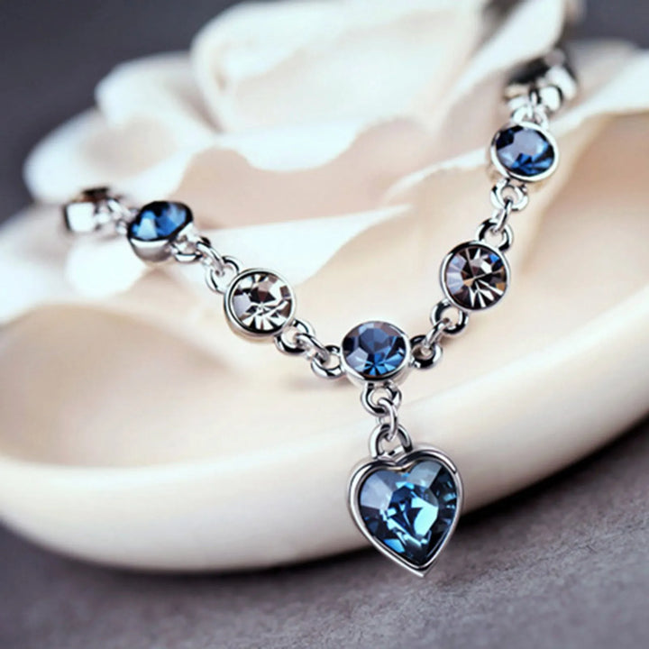 Luna | Adjustable Sterling Silver Crystal Bracelet