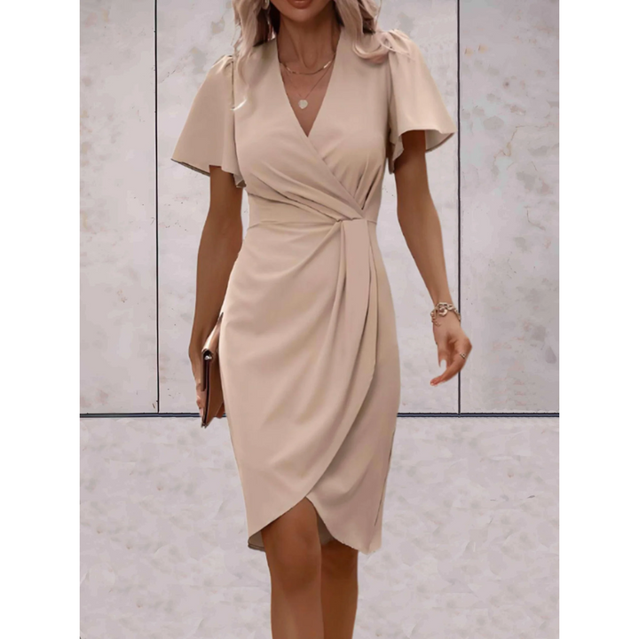 Thalora | Elegant Wrap Midi Dress
