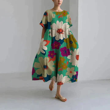 Women’s Loose Floral Dress | Relaxed Fit