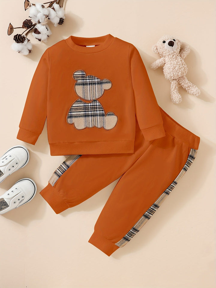 Toddler 2-Piece Set | Bear Embroidered Sweatshirt & Pants
