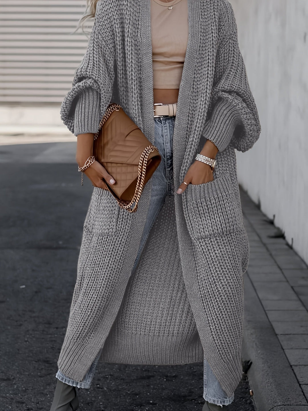 Women’s Wool-Like Cardigan Sweater | Long & Warm