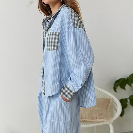 Piper | Women’s Comfortable Loose Fit Checked Pajama Set