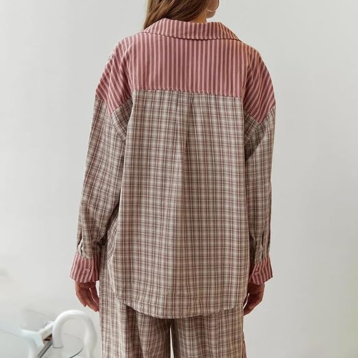 Piper | Women’s Comfortable Loose Fit Checked Pajama Set
