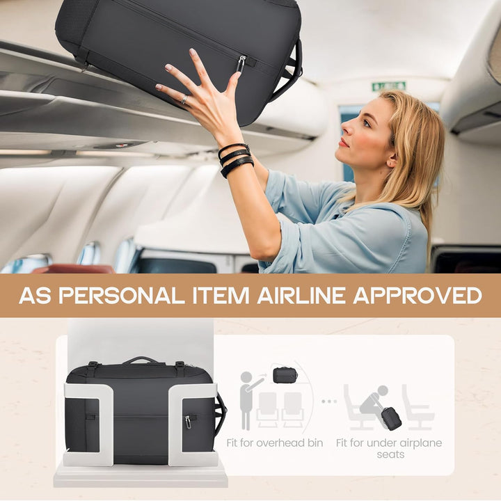 40L Expandable Waterproof Travel Backpack | USB Port & 17” Laptop Compartment