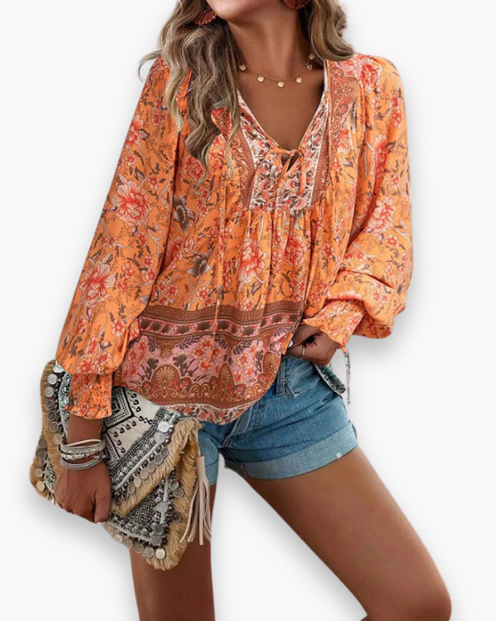 Calira | Women’s Airy Floral Summer Top