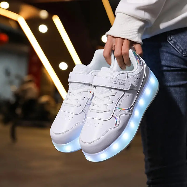 Wheel Skate Roller Shoes | Popular Sneakers with Wheels & LED Lights for Kids