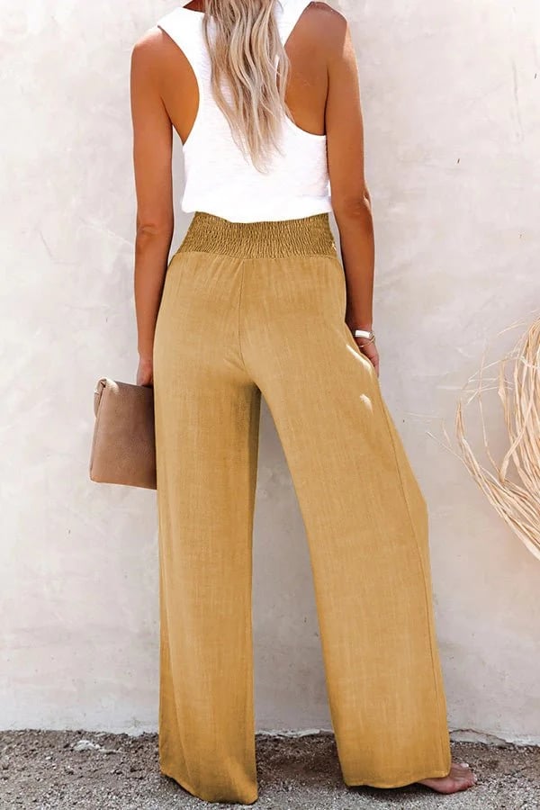 Kaia | Women's Wide-Leg Linen Pants for Beach, Travel & Everyday Wear