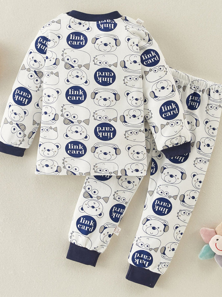 Toddler 2-Piece Set | Cartoon Letter Print Sweater & Pants