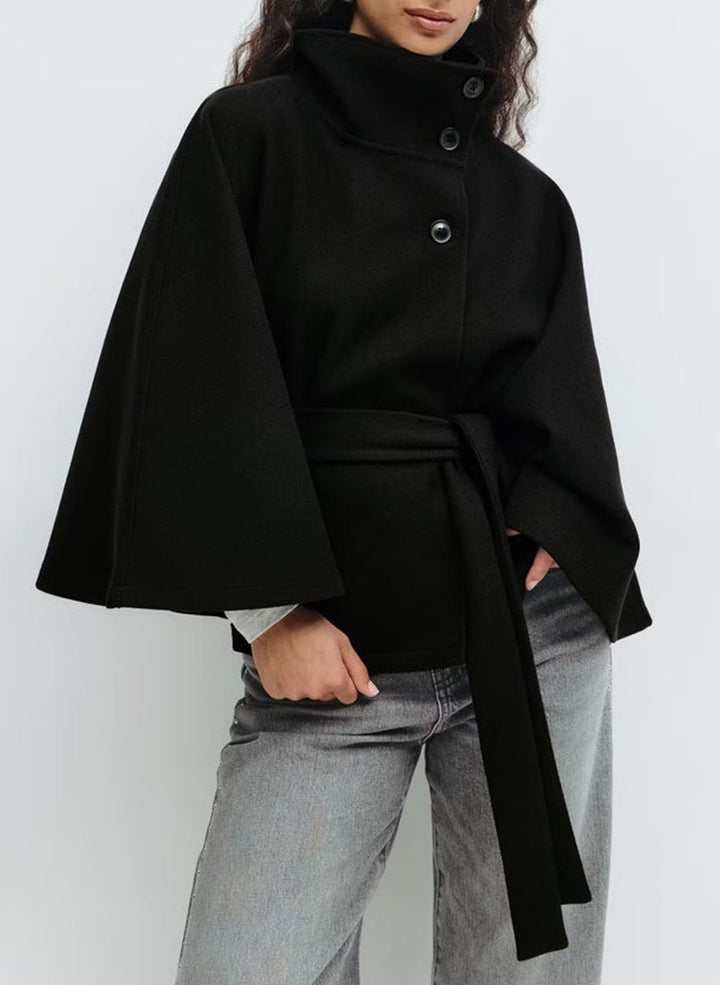 Women’s Stylish Belted Cape Coat | Chic Outerwear
