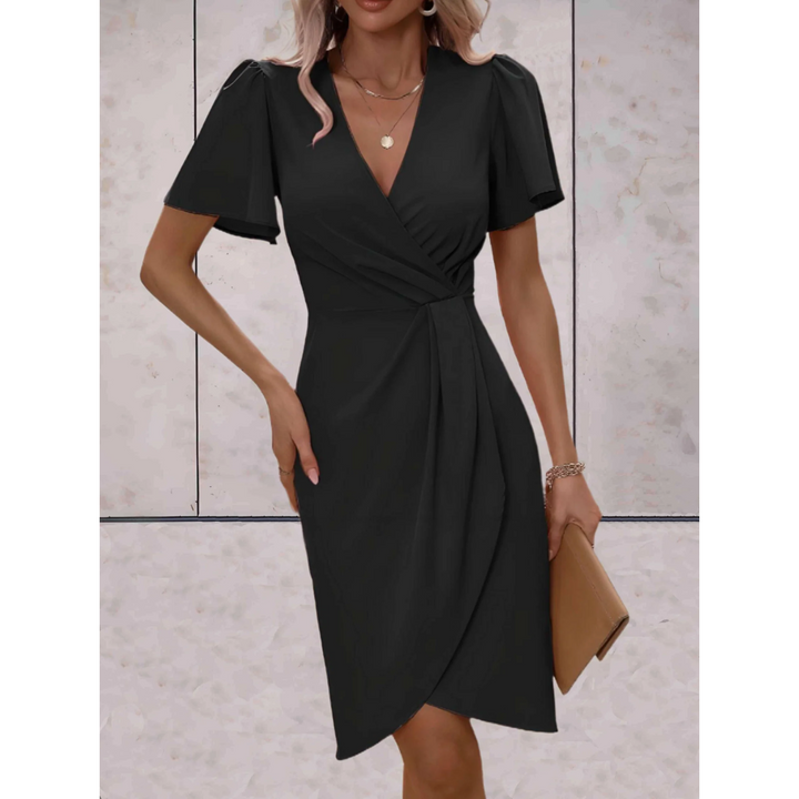 Thalora | Elegant Wrap Midi Dress