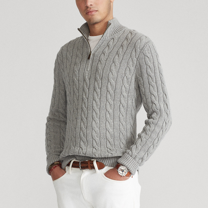 Men’s Luxe Half-Zip Cotton Style Sweater