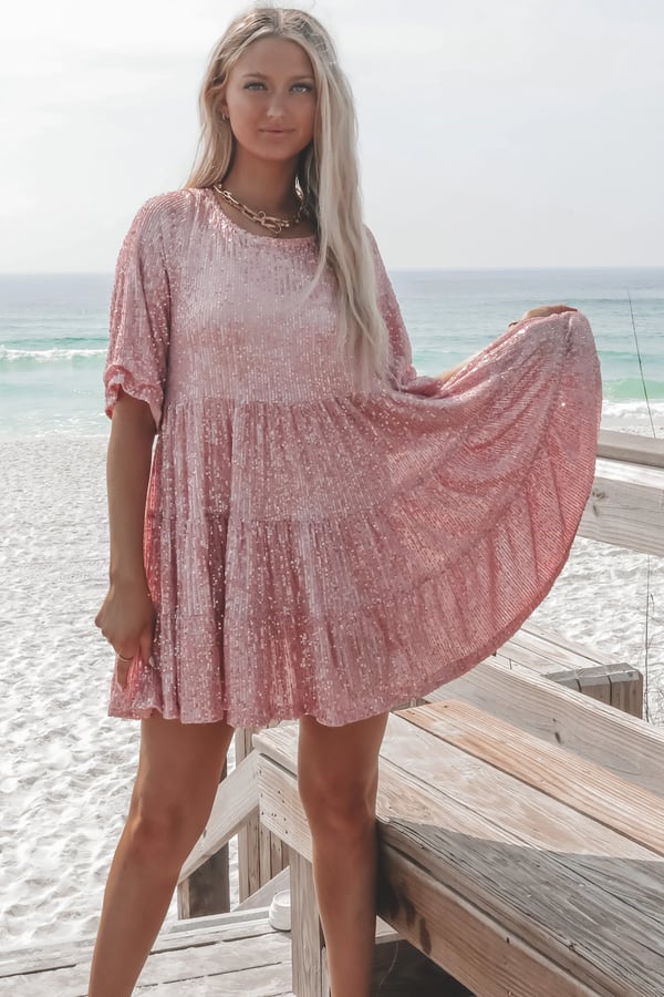 Azalea | Women's A-Line Sequin Party Dress