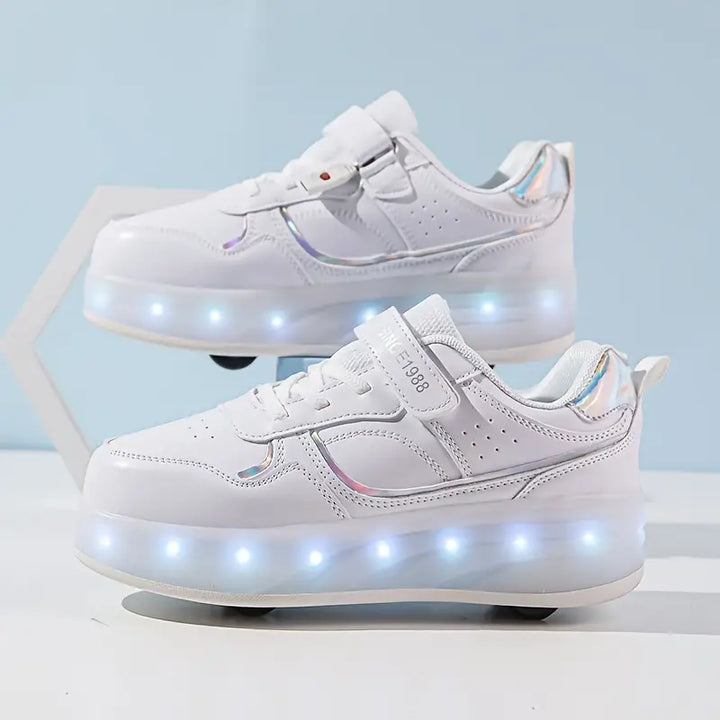 Wheel Skate Roller Shoes | Popular Sneakers with Wheels & LED Lights for Kids