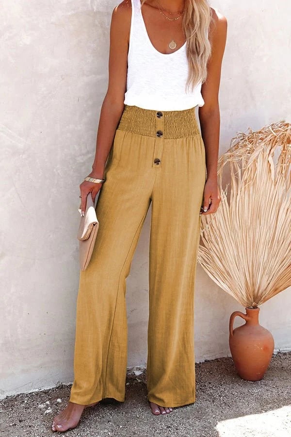 Kaia | Women's Wide-Leg Linen Pants for Beach, Travel & Everyday Wear