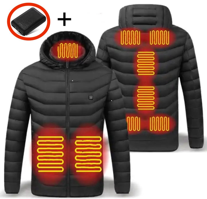 Heated Hooded Jacket | 3 Heat Levels, Thick & Washable