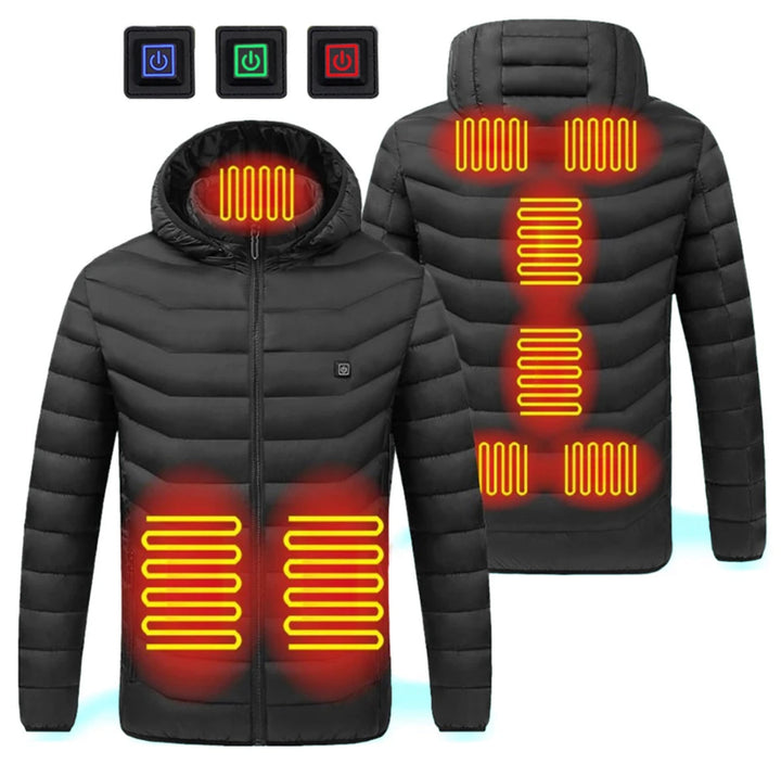 Heated Hooded Jacket | 3 Heat Levels, Thick & Washable