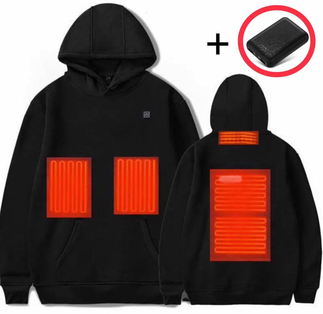 Heated Sweatshirt Hoodie | Winter Layer with Adjustable Heat