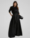 High-Waist A-Line Black Maxi Skirt | Elegant Long Skirt
