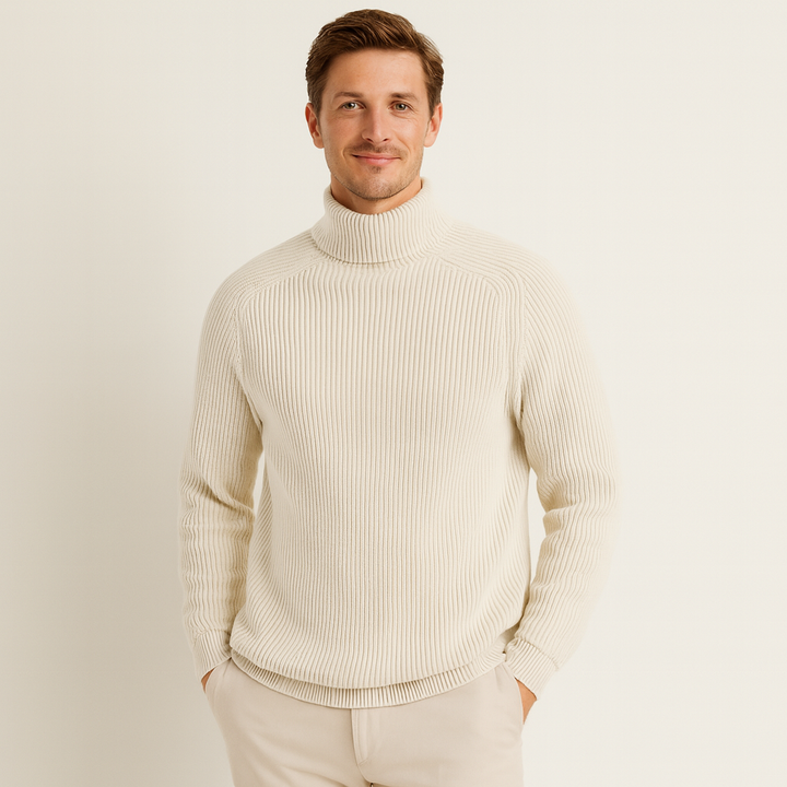 Men’s Cashmere Style Turtleneck Jumper