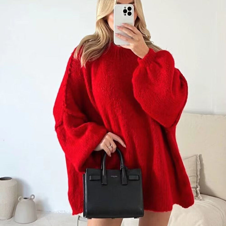 Casual All-Match Round-Neck Long-Sleeve Knitted Sweater