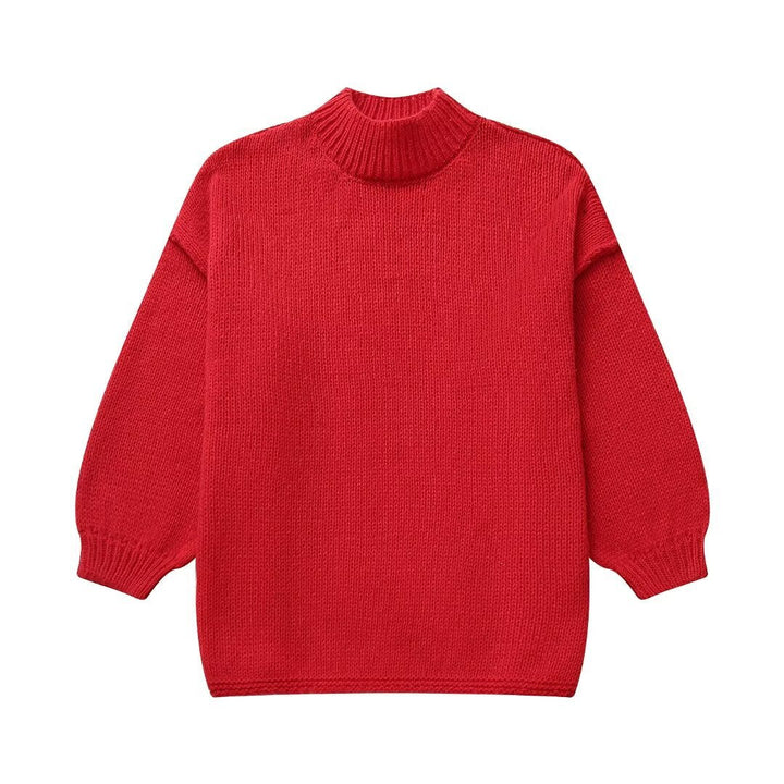 Casual All-Match Round-Neck Long-Sleeve Knitted Sweater