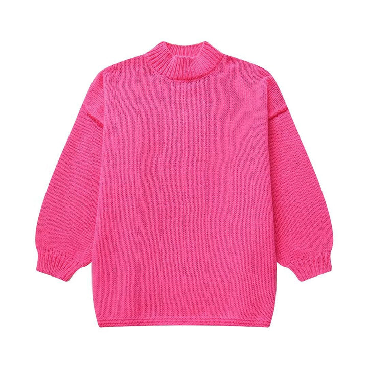 Casual All-Match Round-Neck Long-Sleeve Knitted Sweater