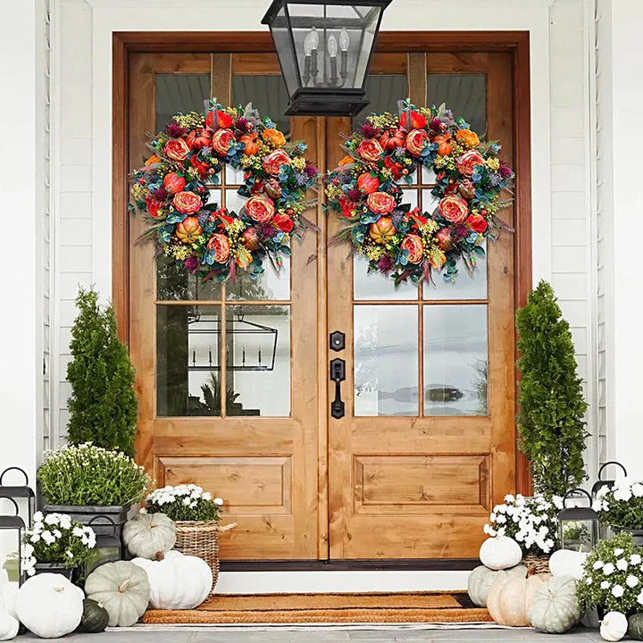 Fall Wreath | High-Quality Seasonal Decoration with Vibrant Fall Colors