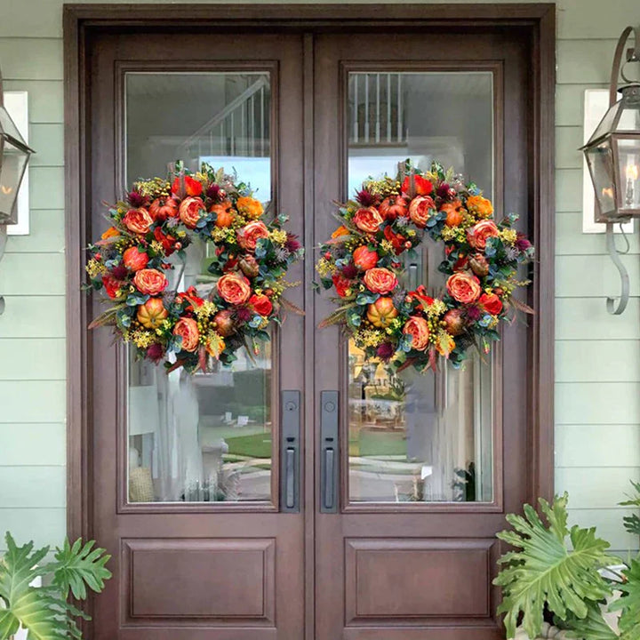 Fall Wreath | High-Quality Seasonal Decoration with Vibrant Fall Colors