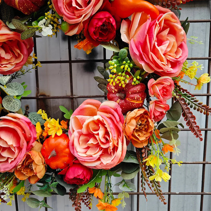 Fall Wreath | High-Quality Seasonal Decoration with Vibrant Fall Colors