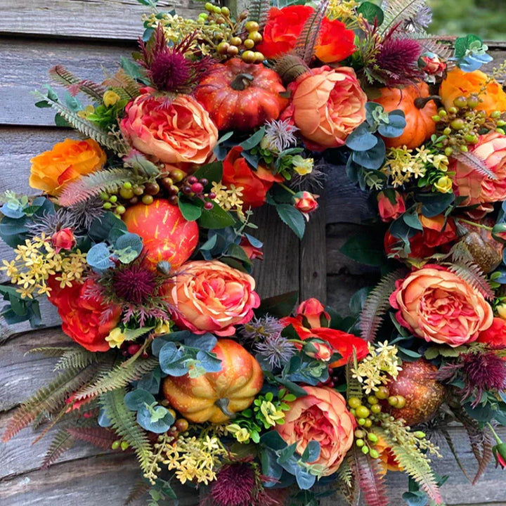 Fall Wreath | High-Quality Seasonal Decoration with Vibrant Fall Colors