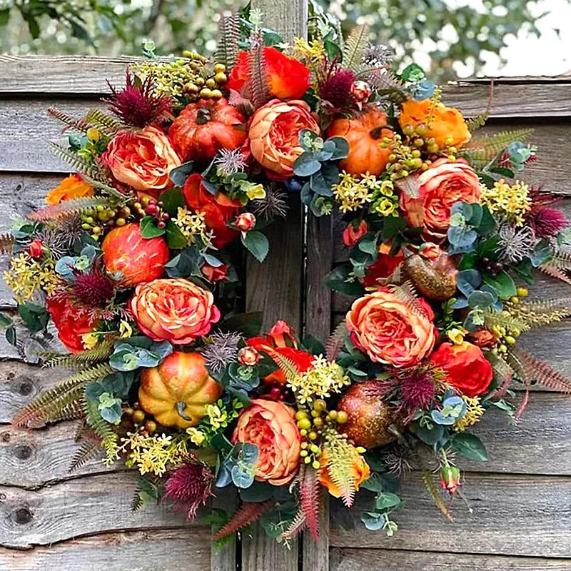 Fall Wreath | High-Quality Seasonal Decoration with Vibrant Fall Colors