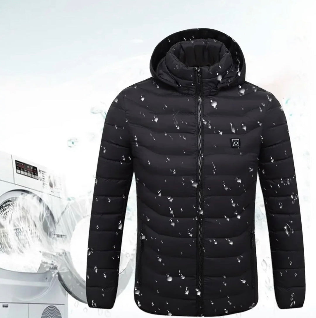 Heated Hooded Jacket | 3 Heat Levels, Thick & Washable