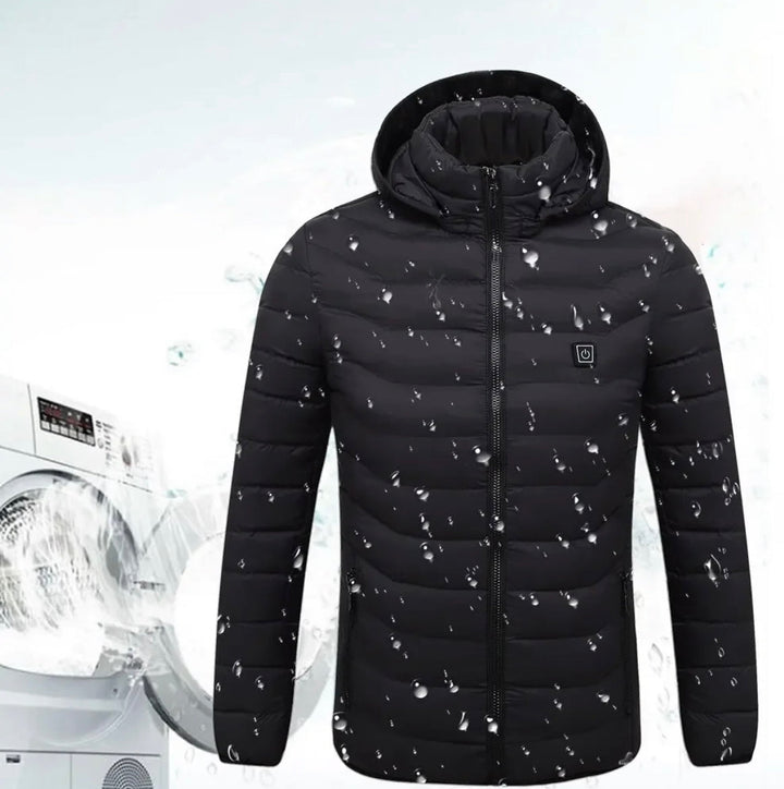 Heated Hooded Jacket | 3 Heat Levels, Thick & Washable