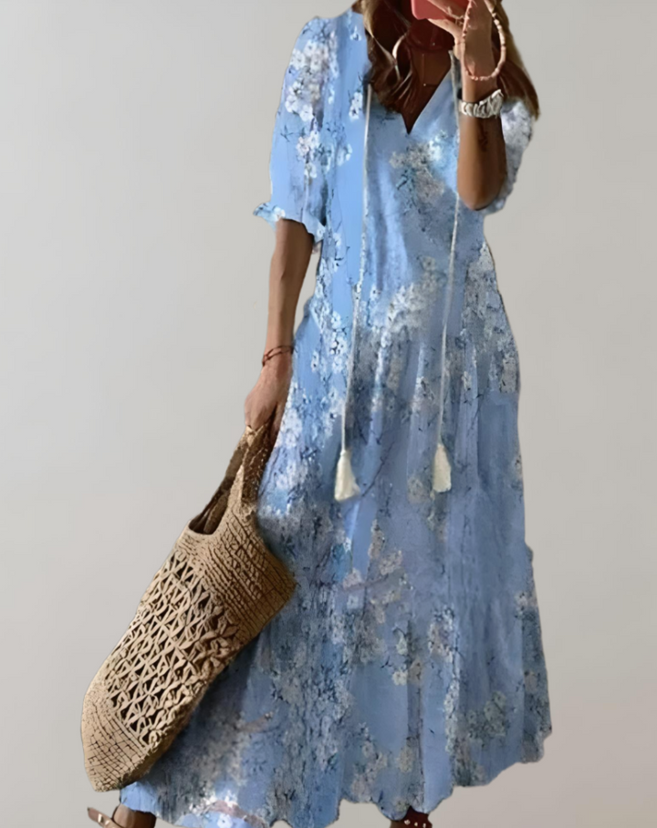 Iolanthe | Long Floral Print Dress for Women