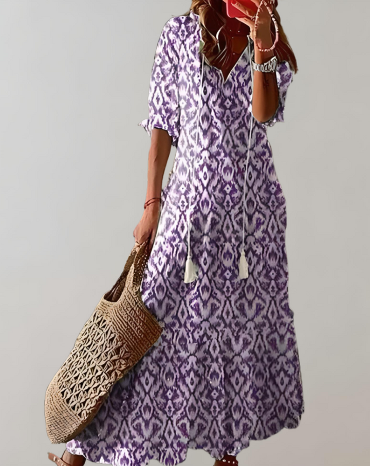 Iolanthe | Long Floral Print Dress for Women