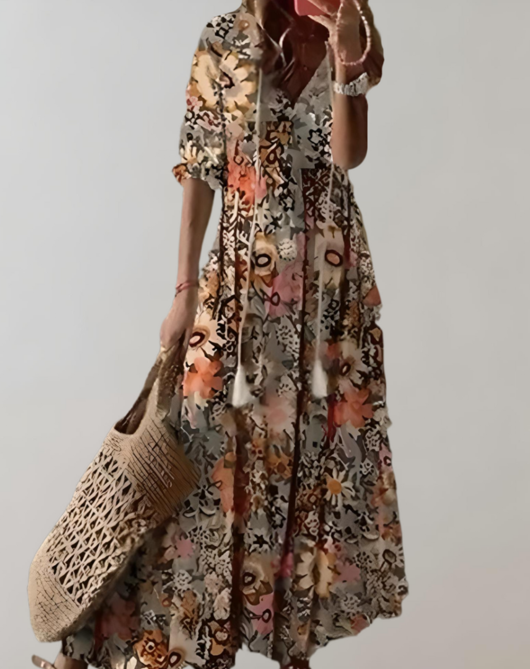 Iolanthe | Long Floral Print Dress for Women