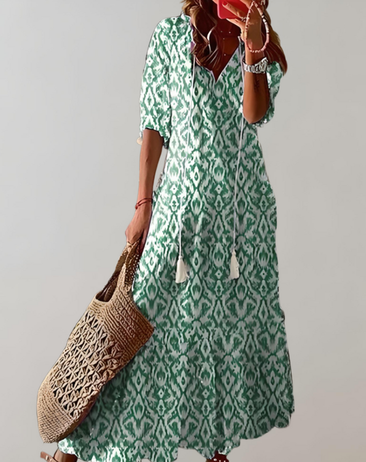 Iolanthe | Long Floral Print Dress for Women