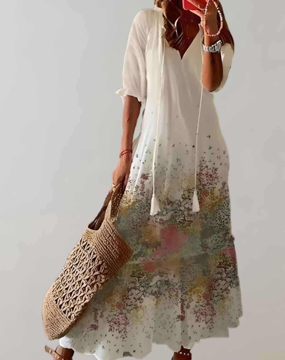 Iolanthe | Long Floral Print Dress for Women