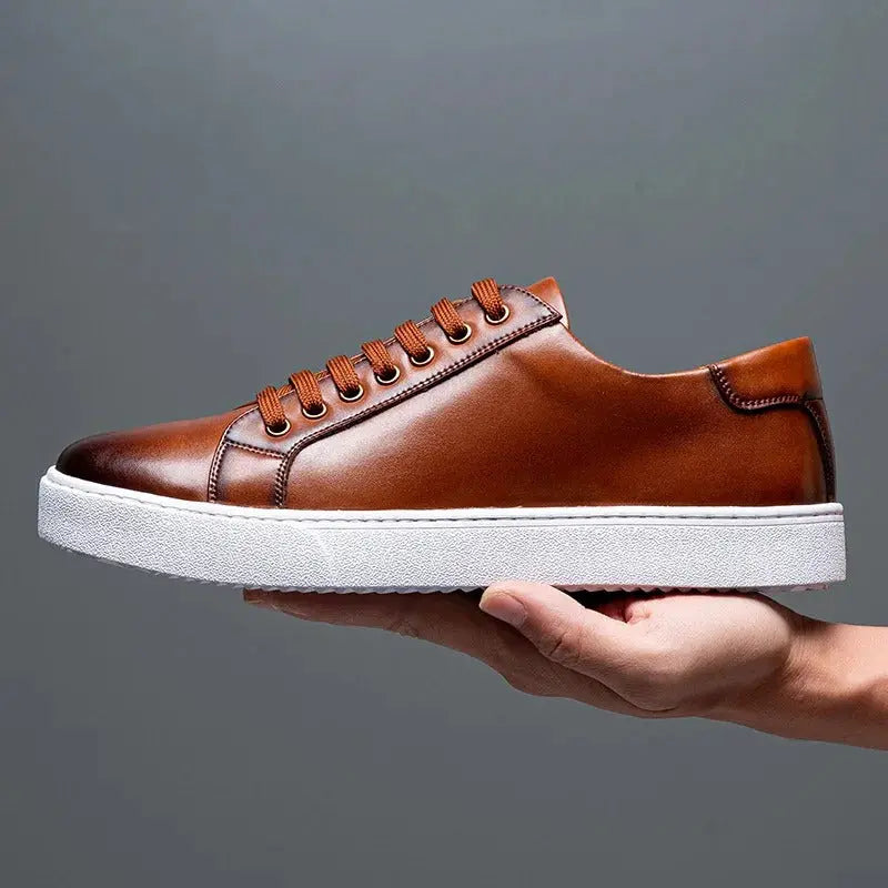 Men's Stylish Leather Trainers for Everyday Comfort