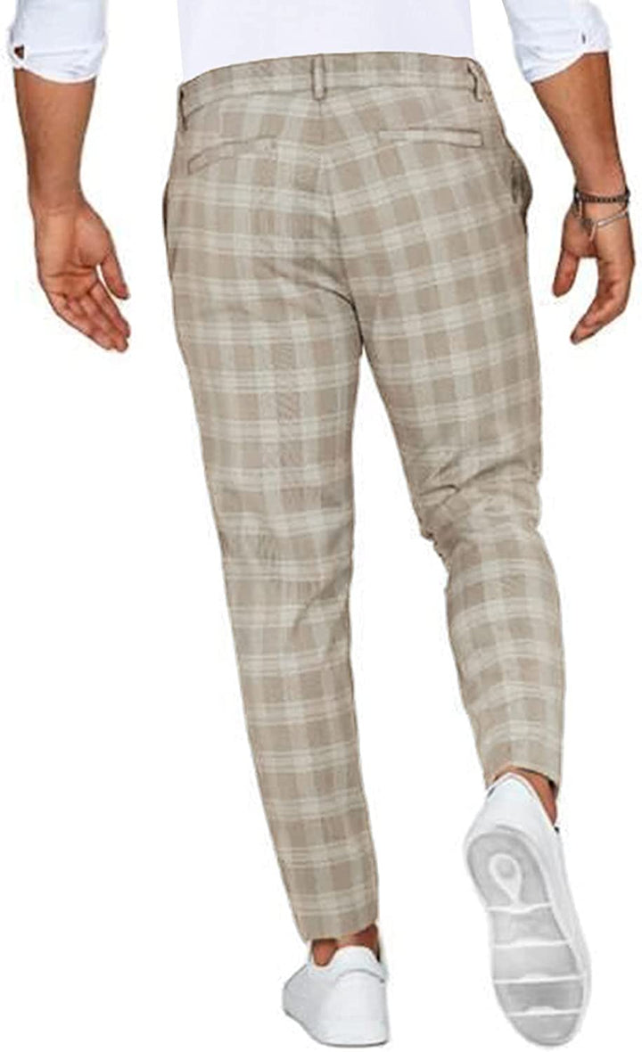 Men’s Plaid Slim-Fit Chinos | Stretch Slim Fit