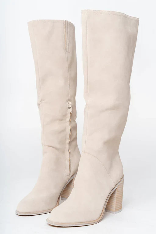 Women’s Beige High‑Boots | Elegant Knee‑High Boots