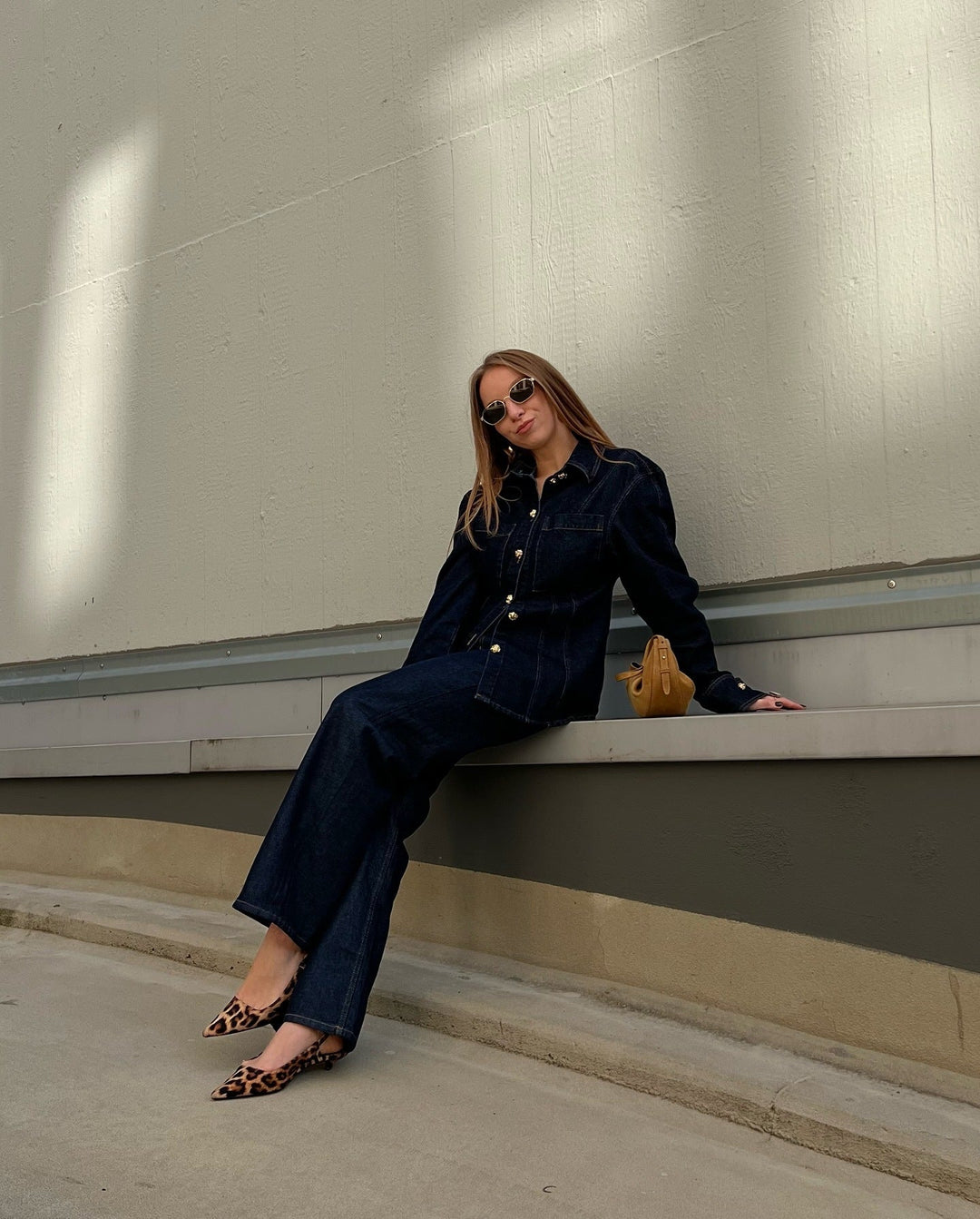 Women’s Denim Style Set | Flared Jeans & Blouse Outfit