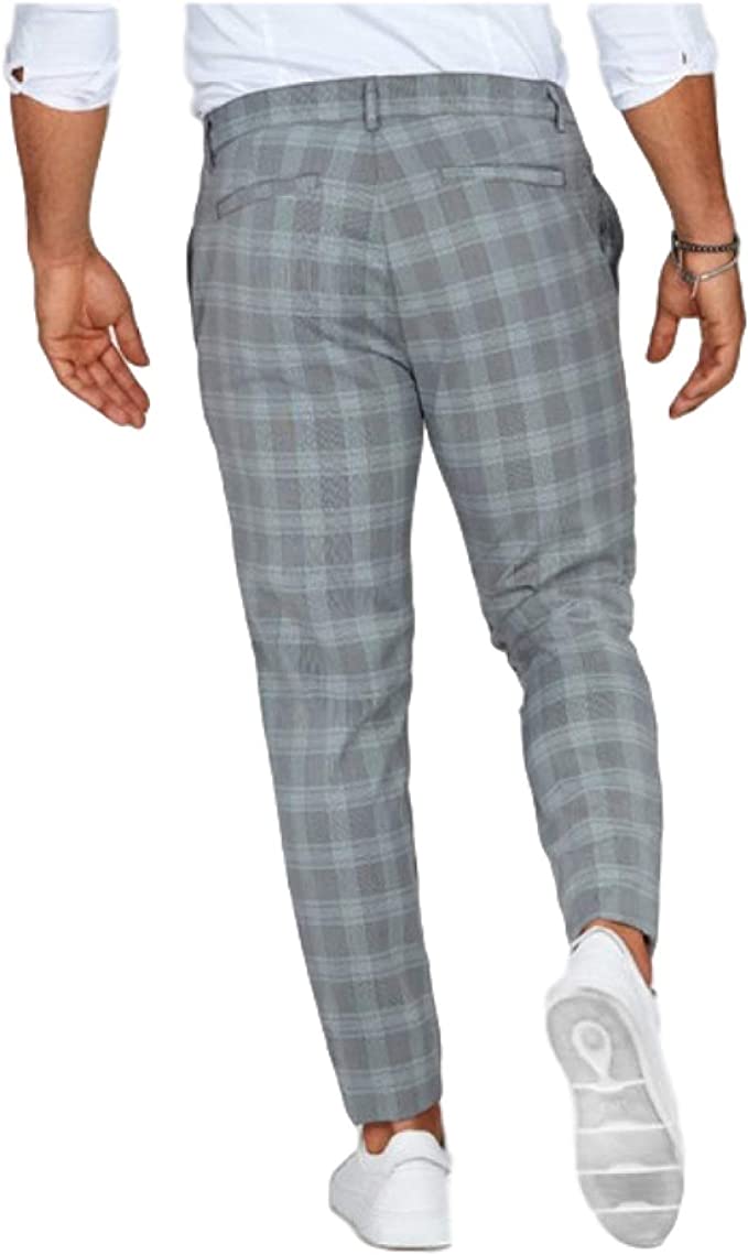 Men’s Plaid Slim-Fit Chinos | Stretch Slim Fit
